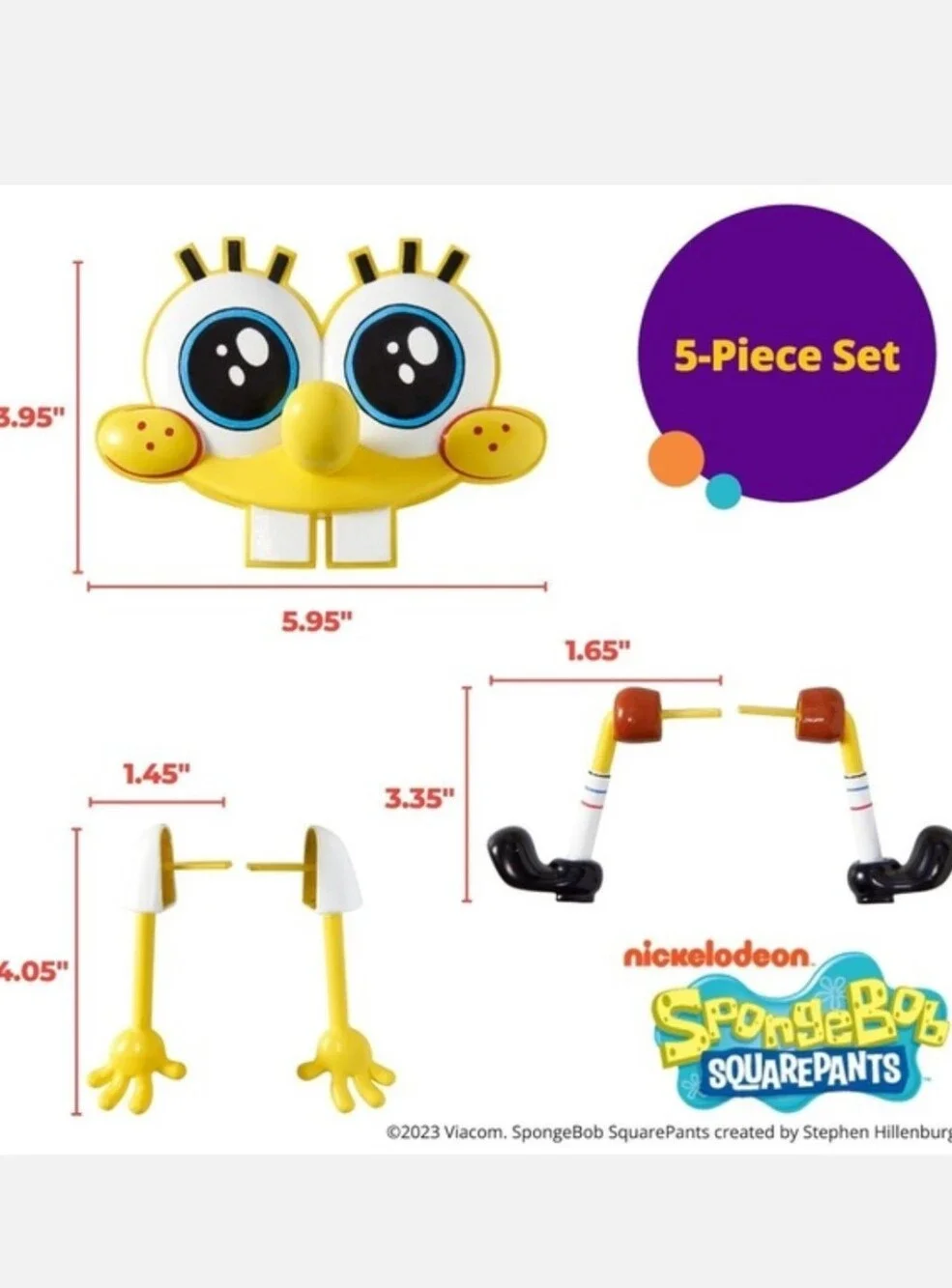 SpongeBob Character 5-piece Cake Topper Set